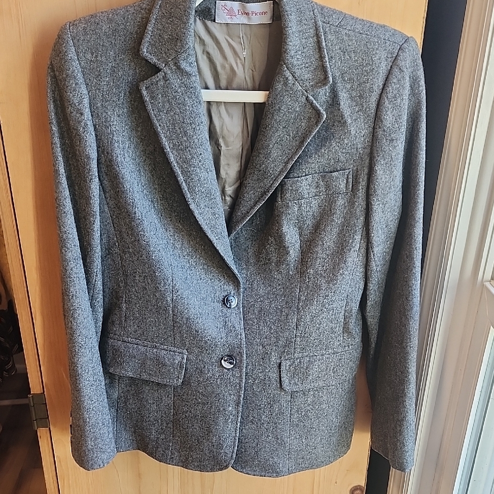 Gray Women's Blazer Vintage